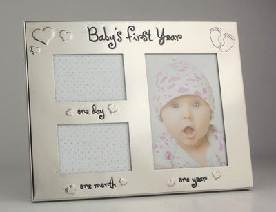 Baby's First Year Picture Frame- Baby's First Year First Day and First Month Picture Frame. Ideal as a Gift for New Parents or Mum and dads to be. Record Those Special Times That You Never get Back!