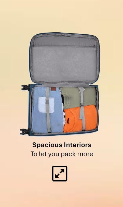 Image of Skybags Autumn Polyester 8 Wheels Trolley Bag with Anti-Theft Zipper & 3-Digit Lock | 5 Year Warranty (Black, Large (78 cm))