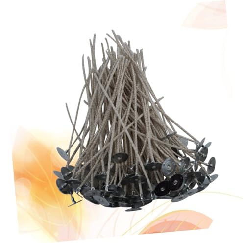 Juego de 100 mechas para velas con base y pestañas Lurrose miniatura 2