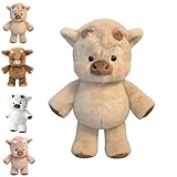 Jouet En Peluche Doux De Vache   45cm Adorable Animal En Peluche De Vache Qui Court À Fourrure Pour Soulager Le Stress, Jeune Bovin Peluches Animal, pour Hommes, Femmes, Enfant Et Adolescents