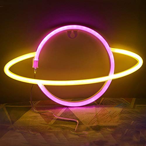 Image of LED Neon Light Sign Moon Star Heart Night Light for Kids' Bedroom Wall Art Romantic Christmas Birthday Gift