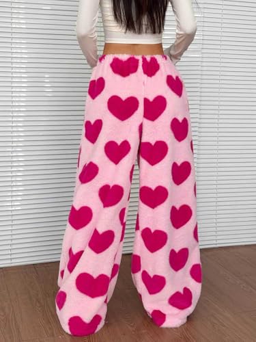 Image of Leopard Pants Women Therian Fuzzy Pajama Pants Y2k Cheetah Pants Grunge High Waisted Fluffy Pants