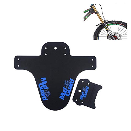 True-Ying - Guardabarros para Bicicleta de montaña, Color Negro, Azul