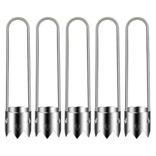 Giwnhvx 5 piezas de vacío-ruidos y verduras, herramienta de vacío-ruidos, vacío-semillas de pimienta, vacío-semillas, vacío-ruits universal de acero inoxidable