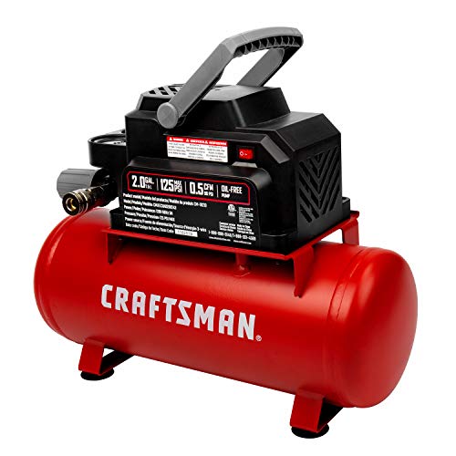 Craftsman Air Tools, 2 Gallon Portable Air Compressor 1/3 HP Oil-Free Max 125 PSI Pressure, Hot Dog, Model: CMXECXA0200243 - Image 3