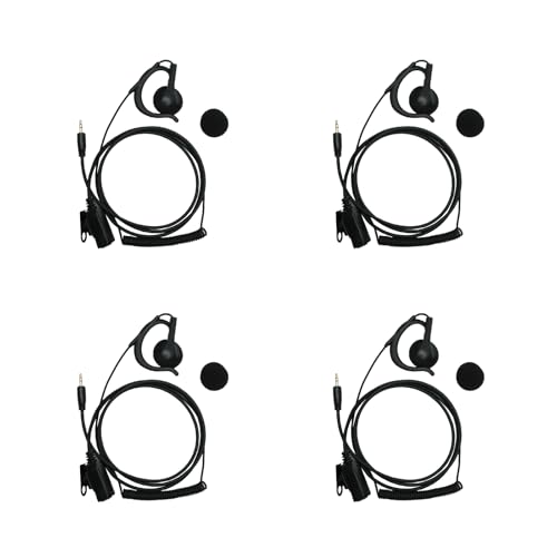 Image of G Shape Earpiece with PTT Mic for Cobra PX655 PX650 RX380 RX680,4PCS