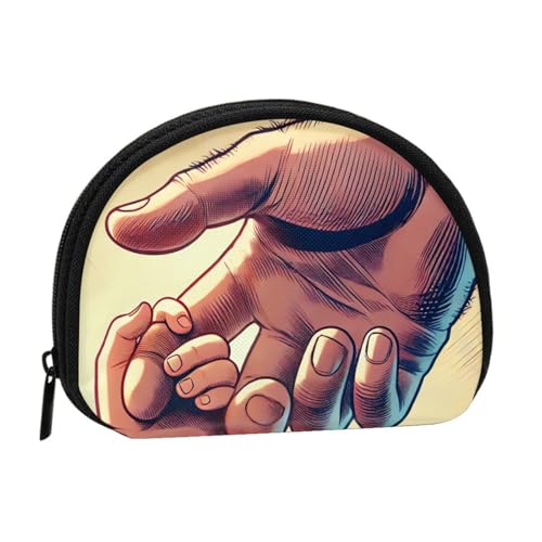 Portable Coin Purse Grandparents-Love Mini Zippered Money Pouch Card Holder