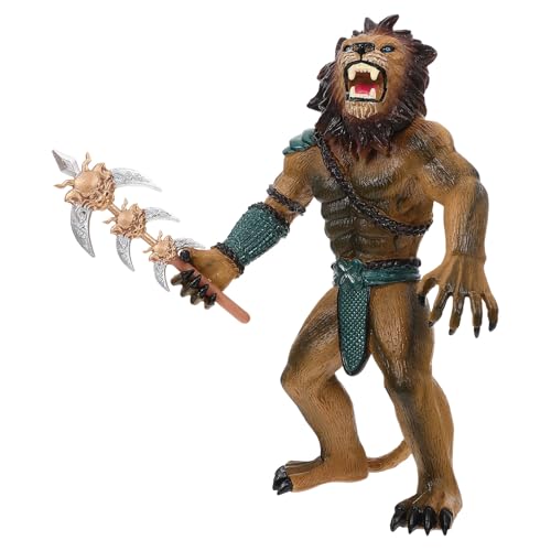 WEKADRIN Realistisches Werwolf Krieger Modell aus Kunststoff Miniatur Skulptur für Zimmerdekoration Sammelfigur Fantasie Spielzeug