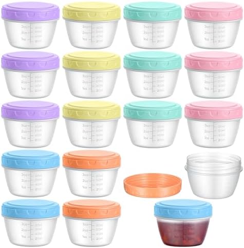 Fentar 18 Piezas Envases de Plastico con Tapa 120ml, Recipientes ...