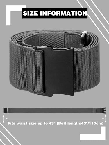 Newcotte Mens Elastic Stretch Belt Unisex Adventure Web Adjustable Heavy Duty Belt for Women Men with Non Metal Buckle3