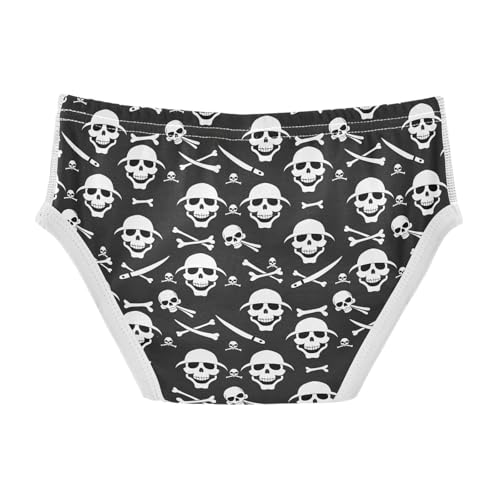 visesunny Boys Potty Training Underwear Cool Pirate Skull Breathe Cotton Briefs Size 2T-8Y for Toddler2