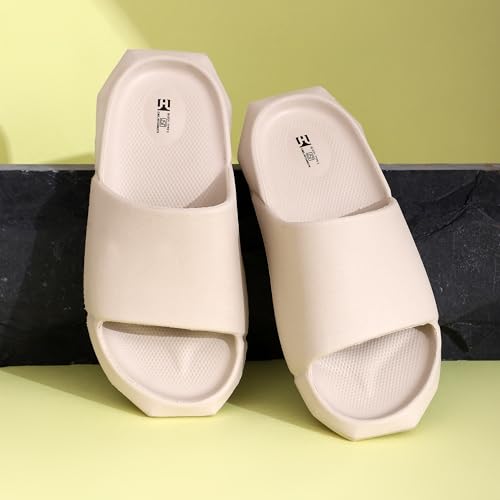 Image of Hygear Men's Geometry EVA Slides | Ultra Soft Cushion | Lightweight | Waterproof | Stylish |Anti-Skid | Comfortable Everyday Slides for Men