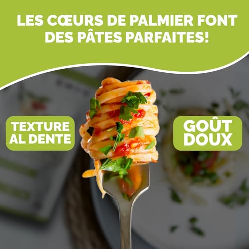 Image of Palmini Linguine Hearts of Palm Pasta | Low Carb (4g Net Carbs), Low Calorie (20 Cal), Keto, Gluten Free, Vegan, Non-GMO | Healthy Plant-Based Noodles | As Seen on Shark Tank | 12oz Pack of 3