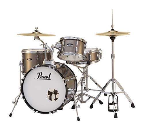 Pearl Roadshow Drum Set 4-Piece Complete Kit With Cymbals And Stands, Bronze Metallic (Rs584C/C707) #TOP3