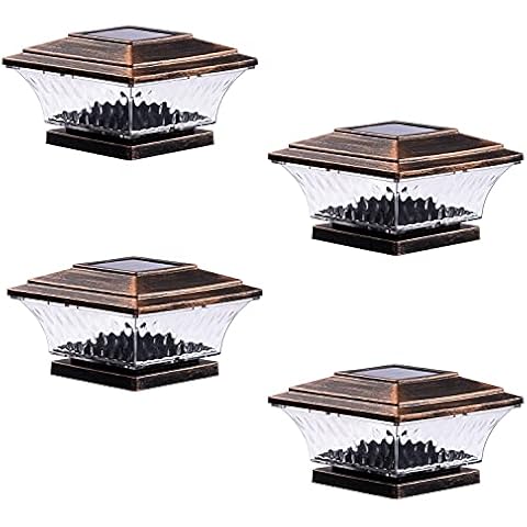 HUYIENO Solar Post Cap Lights with Two Modes Cover