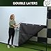 Golf Impact Screen Double Layer – Low Noise on Impact, Durable Grommets, Reinforced Black Border – High-Strength Polyester, Indoor/Outdoor Golf Simulator Screen (9'10'' x 11'6'')