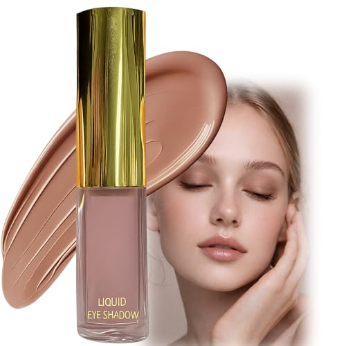 Image of Quick Drying Long Lasting Waterproof Liquid Matte Eyeshadow - Velvety Cream, High Pigmentation, Smudge-Proof Formula for All Day Wear, Versatile Eye Makeup, Party, Daily Glam Look (Matte Brown)