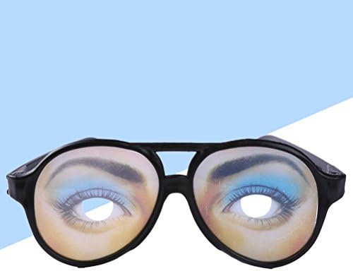 Amosfun Funny Glasses Hilarious Eyewear Disguise Eyeglasses for Halloween Fools Day Decor (Women) for Halloween Party Supplies