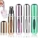 4 Piezas Perfume Atomizador, 5ml Atomizador Perfume Recargable con ventana transparente Atomizador de bolsillo para bolsos, viajes, vacaciones