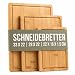 LINFELDT Schneidebrett Holz Set Bambus 1,5cm Extra Stark Holzbrett
