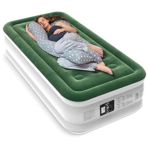 Zearna Air Mattress with Built in Pump - Upgraded Twin Blow Up Mattress, 2 Mins Quick Self Inflatable with Double Air Chamber,18"/550lbs Max, Strong Support, for Camping,Home,Guests,Portable Travel