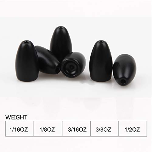 Fishing Weights Sinkers Kit Tungsten Sinkers Weights Flipping Fishing Sinkers Wacky Worm Weights Tungsten Fishing Tackle Kit For Bass #TOP4