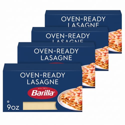 Barilla Oven-Ready Lasagne, 9 oz. Box - Pasta Made with Durum Wheat Semolina - Kosher Certified Pasta (Pack of 4)