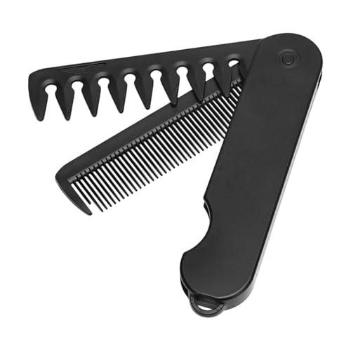 Faltbarer Haarkamm Fu Manner ? Antistatischer Taschenkamm Fu Bart & Haar ? 180° Klappmechanismus ? Kompakter Reisekamm Prazises 