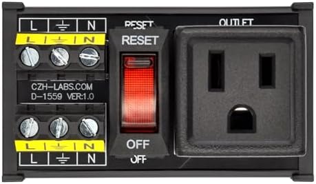 Amazon.com: DIN Rail Mount AC 120V NEMA 5-15R Single Receptacle Outlet ...