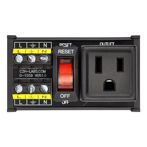 AC 120V Single Receptacle Strip with Overload