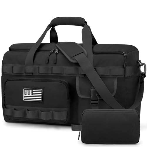 ZOMFELT Gym Bags for Men Women, Tactical Travel Duffle Bag with Removable Dividers & Shoe...