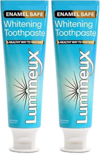 Image of Lumineux Teeth Whitening Toothpaste - Peroxide Free, Enamel Safe for Sensitive Whiter Teeth - Non Fluoride, No Alcohol, Artificial Colors, SLS Free Dentist Formulated - 3.75 Oz (Pack of 2)
