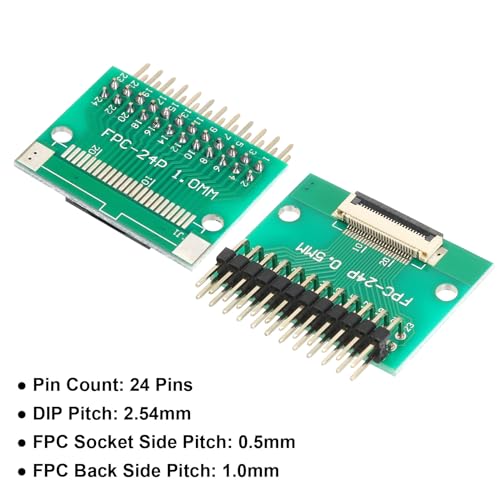 MECCANIXITY 2 piezas Conector FFC FPC 24 Pines miniatura 3