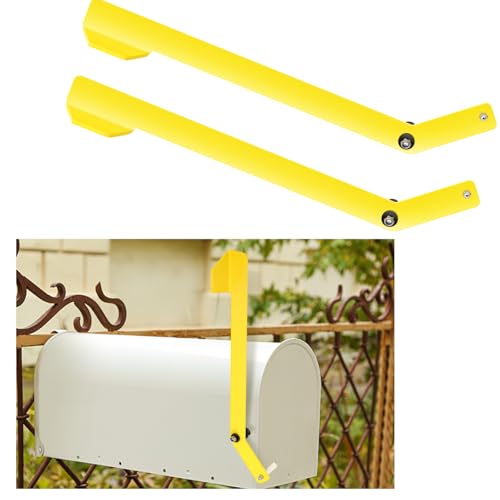 Yaocom 2 Sets Mailbox Alert Flag for Delivered Mail Mailbox Delivery Notification Alert Signal Flag Replacement 16.4 Inch Aluminum Alarm Heavy Duty Accessories for Steel Metal Post-Mount
