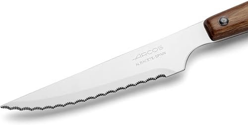 Arcos Table Knives - Box 12 Pieces Steak Knife Table Knife - Blade Nitrum Stainless Steel 105 mm (4.13 Inch) - Handle Nylon Brown Colour (12 Piece) - 3