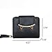 Small Wallet for Women Gothic Wallet Cat Coin Purse with Card Holder Card Case Money Clip Gifts for Cat Lovers Black