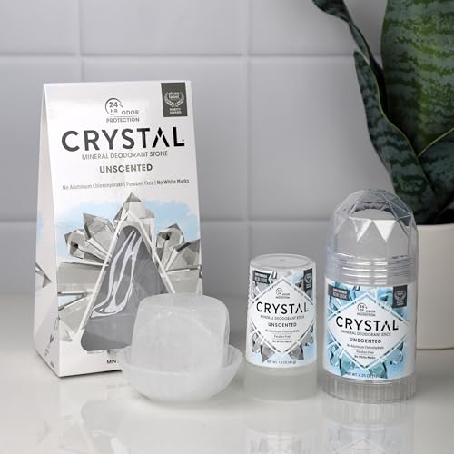 Crystal Mineral Deodorant Stick, Unscented 4.25 oz (Pack of 3)
