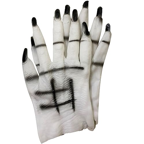 Dsgzkk Adult Easter Gloves Cosplay Mittens Full Finger Gloves Spooky Ghosty Hand Shape Mittens Carnivals Party Supplies