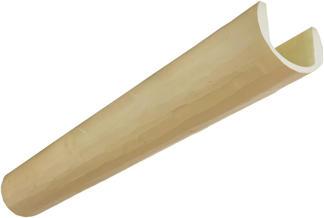 Heritage Timber Adobe Peeled Faux Wood Log Beam, Round, 6"W x 4 1/2"H x 96"L, Primed Tan Finish