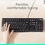 Logitech K120 Wired Keyboard for Windows, Plug and Play, Full-Size, Spill-Resistant, Curved Space Bar, Compatible with PC, Laptop - Black - Image 2