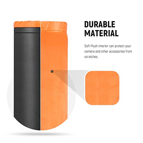 Neewer Camera Lens Pouch (4 Packs, 4 Sizes) Thick Protective Bag With Drawstring Design, Orange Interior, Soft Plush Neoprene Bag For Sony, Canon, Nikon, Pentax, Olympus, Panasonic Dslr Lens #TOP4