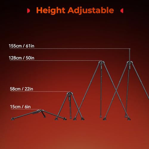 Image of SmallRig x Potato Jet Tribex Hydraulic Carbon II Tripod Fast Extend Camera Travel Tripod, Low Angle Photograph to 5.9in /15cm, Max Height 61in /155cm, Weight 5.7lbs, Load up 55lbs -5756