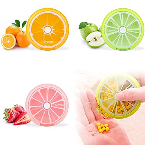 Ronde Wekelijkse Pillendoos Reis Pillendoosje 4 Stuks 7 Dagen Pillendoosje Ronde Pillendoos Dagelijkse Pillendoos Kleine Pillendoos Draagbare Pillendoos voor Het Bewaren van Medicijnen En Supplementen