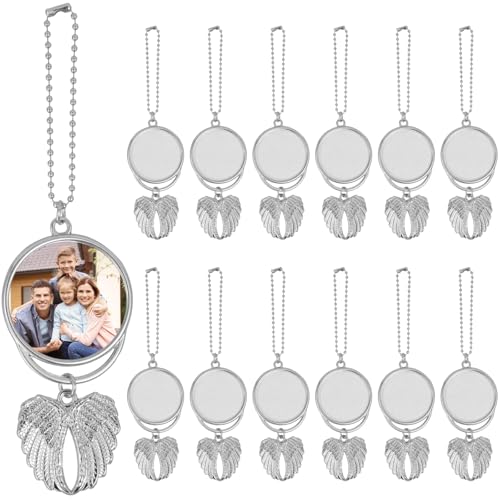 Llaveros de sublimación en blanco con hojas de aluminio de doble cara para impresión de fotos