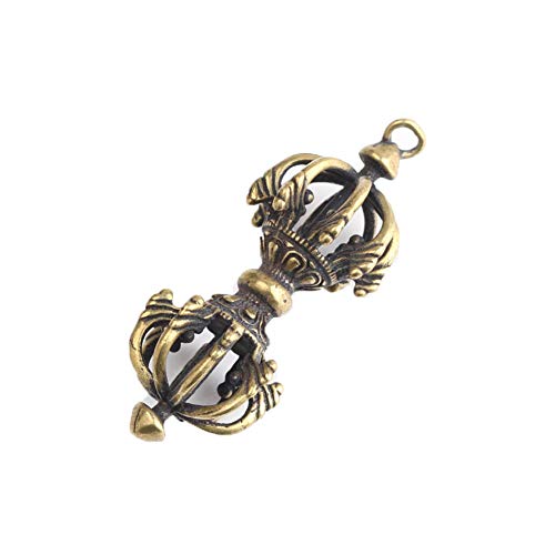 Vajra pilon en laiton rétro artisanal pour décoration de maison raffinée