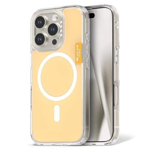 Coque iPhone 16 Pro transparente antichoc premium MOLAN CANO avec aimant en néodyme beige