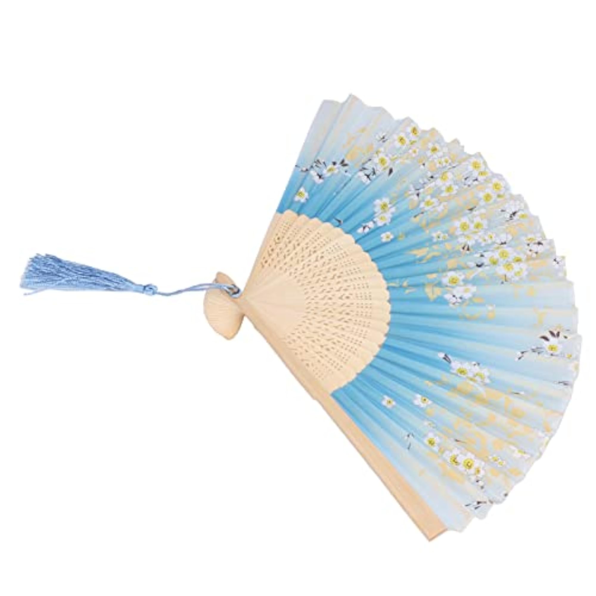 Sturdy Elegant Floral Folding Fan for Dance Decoration