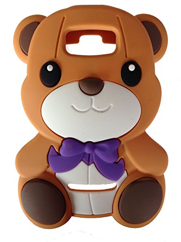 SKS Distribution® Brun Silicone Mignon Ours Bow Bear Etui Coque Housse pour Nokia Asha 305