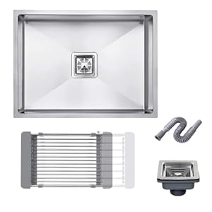 ZAP Matte Finish SS-304 Grade Single Bowl Kitchen Sink Thickness 2.5 mm (24 X 18 X 10 Chrome)