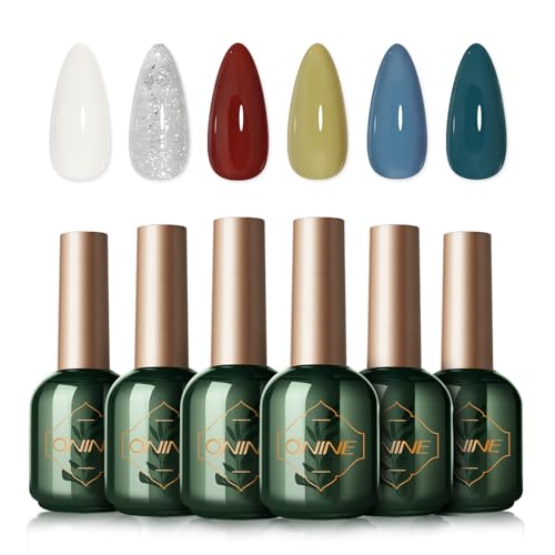 ONINE 3-Free Gel Nail Polish Collection 6Pcs 10g Nail Polish Set, Hema/TPO/Di-Hema Free, Long-Lasting and Low Odor for Salon & Home Use